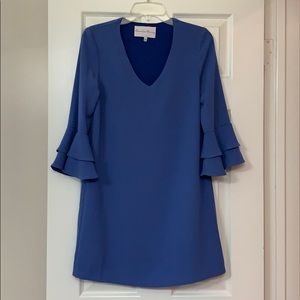 Charles Henry ruffle sleeve dress